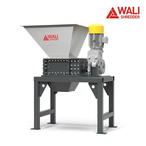 Double Shaft Shredder With Single Motor For Scrap Metal Waste Plastic