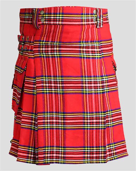 Traditional Royal Stewart Tartan Utility Kilt