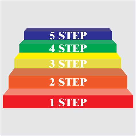 5 stairs steps infographic element icon vector illustration symbol ...