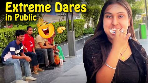 Extreme Dares In Public Challange Theaanchaldayma Challange