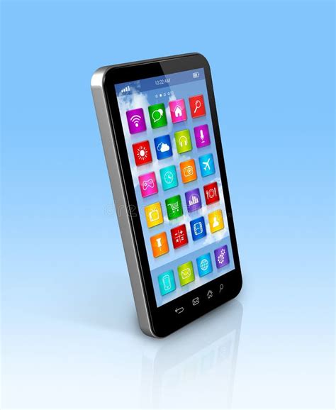 Apps Tile Icons On Smart Phone Stock Illustration Illustration Of