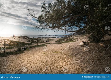 Sunset in the Beach Ocean and Rocks Stock Image - Image of beach ...