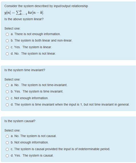 Solved Consider The System Described By Input Output Chegg