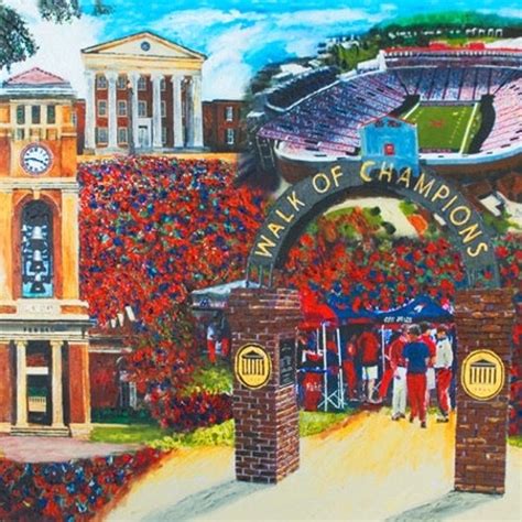 The Grove at Ole Miss Ole Miss Oxford MS Grove Paintings - Etsy