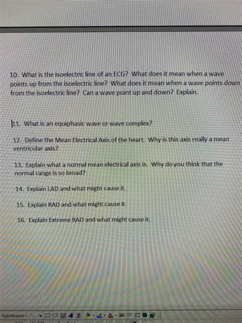 Solved 10. What is the isoelectric line of an ECG? What does | Chegg.com