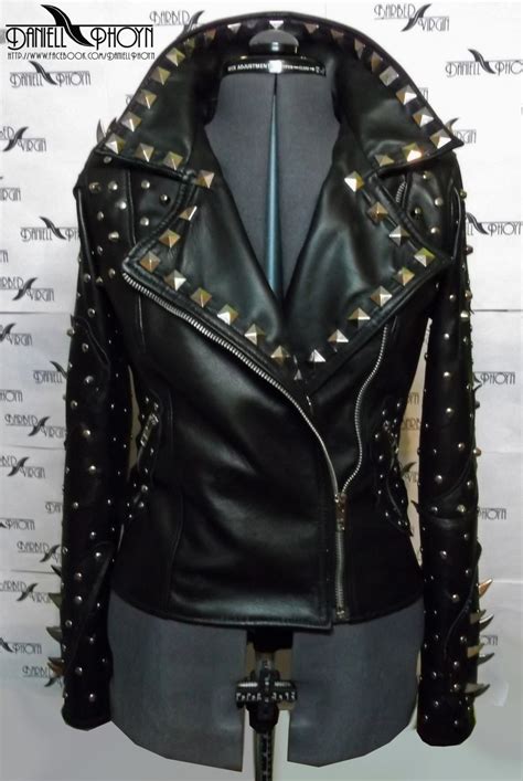 Extreme Leather Jacket With Spikes Etsy