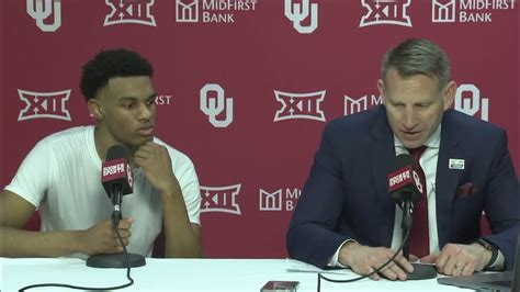 Oklahoma Postgame Coach Oats And Rylan Griffen Youtube