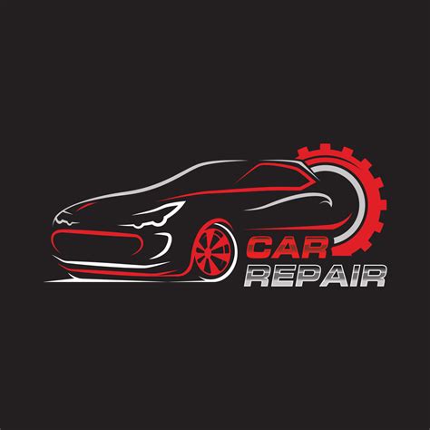 Minimalist Car Repair Logo Design Template Car Repair Service Logo