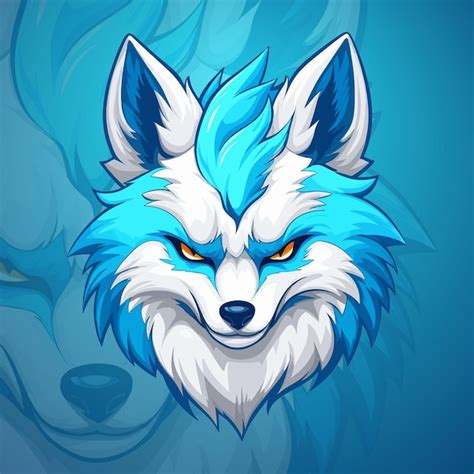 Premium Vector | Blue Arctic Fox Mascot Logo Vector Design with Modern ...