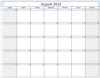 Monthly Editable Online School Year Calendar (2022-2023) by Kendell Loyd