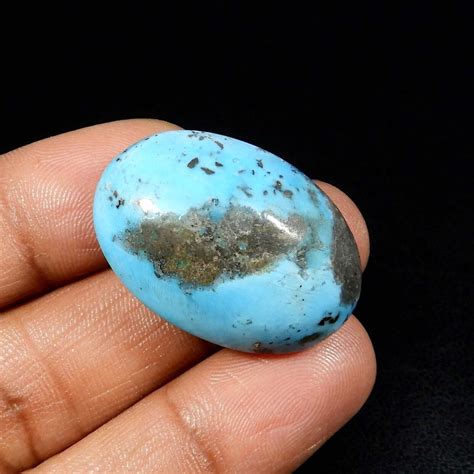 Natural Persian Turquoise Cabochon Oval Shape Sky Blue Gemstone Cts