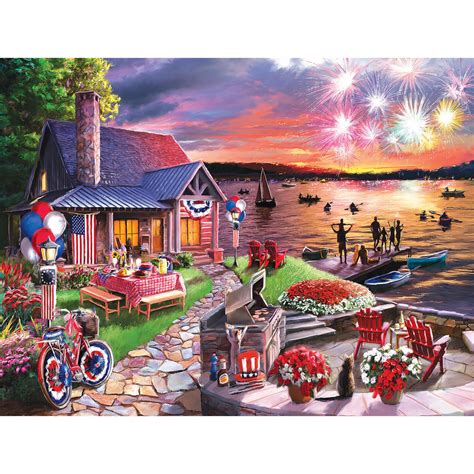 On The Lake On The Fourth Large Piece Jigsaw Puzzle Spilsbury