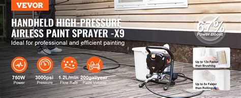 Vevor Stand Airless Paint Sprayer W Psi High Efficiency