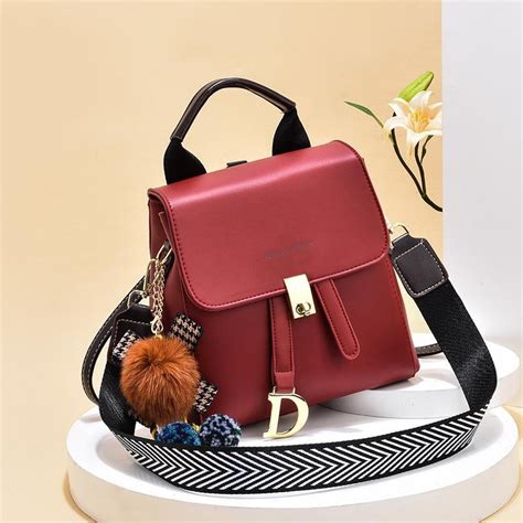 Jual Jt12668 Red Tas Ransel Wanita Fashion Modis Bisa Selempang