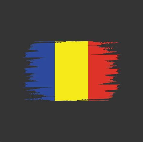 Romania or Chad Flag Brush 5168349 Vector Art at Vecteezy