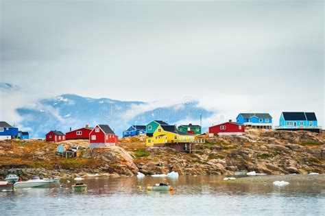 Colorful Houses in Greenland Stock Image - Image of cold, atlantic ...