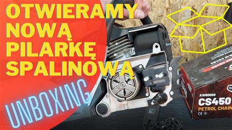 Unboxing pilarki spalinowej AWTOOLS CS450 Rozpakowanie Złożenie