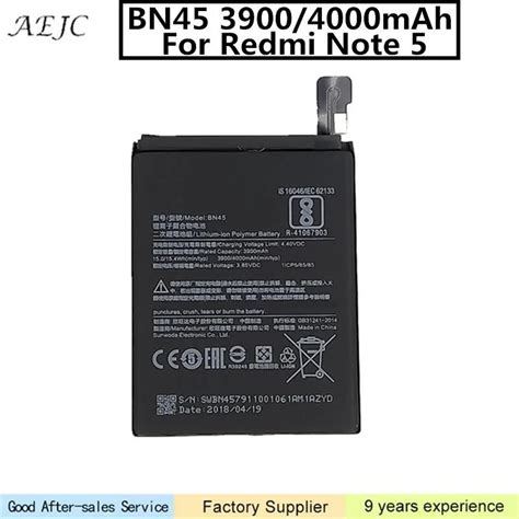 Mah Bn Battery For Xiaomi Redmi Note Bateria For Redmi