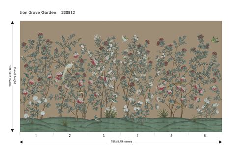 LION GROVE Garden/scenic Wallpaper Printed on Non Woven Paper ...