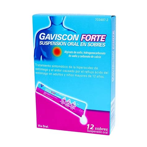 GAVISCON FORTE 12 SOBRES SUSPENSION ORAL 10 ML