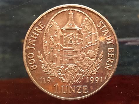 1991 700 J Eidgenossenschaft 800 J Stadt Bern Silber Münze Kaufen