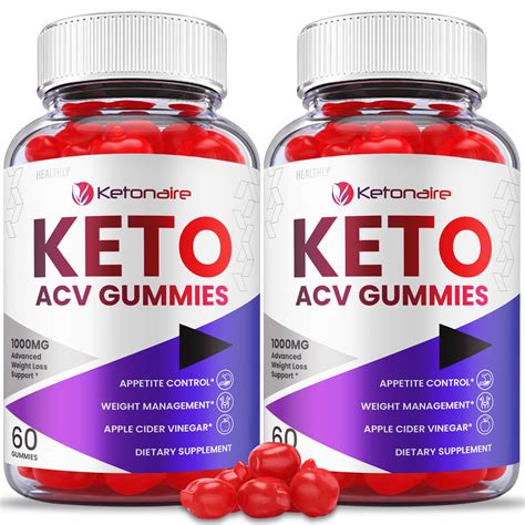 2 Pack Ketonaire Keto Acv Gummies Advanced Weight Loss Support With