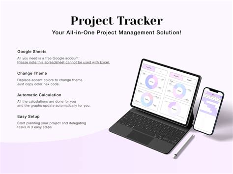 Project Tracker for Google Spreadsheet Project Manager Google Sheet, Resume Template Project ...