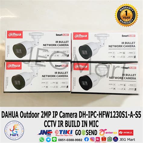 Jual DAHUA Outdoor 2MP IP Camera DH IPC HFW1230S1 A S5 CCTV IR BUILD IN