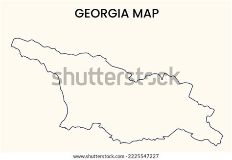 Map Georgia Outline Map Georgia Vector Stock Vector Royalty Free 2225547227 Shutterstock