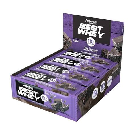 Barra Best Whey G Atlhetica Brownie Display Unidades Barra De