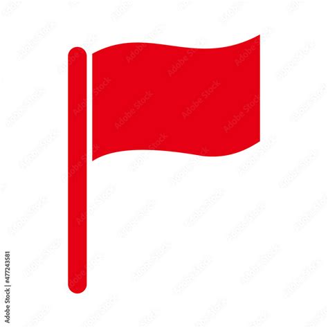 Red Flag Icon Vector Illustration On White Background Stock Vector