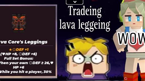 Tradeing Lava Legging In Skyblock Party W Or L Bloxckman