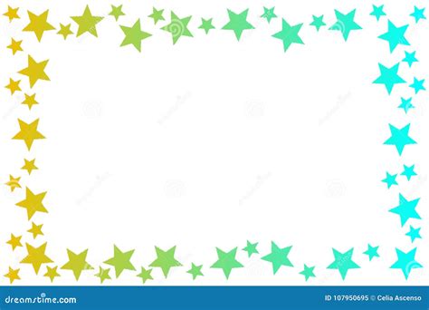 Stars Frame Sky Light Colors Stock Illustration Illustration Of