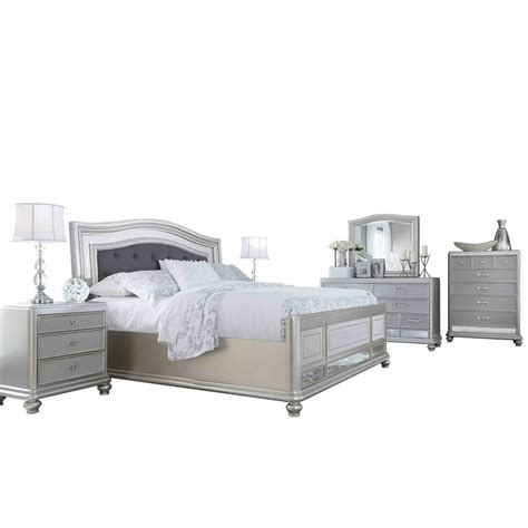 Ashley Furniture Coralayne 6 PC Bedroom Set: E King Upholstered Bed 2 ...