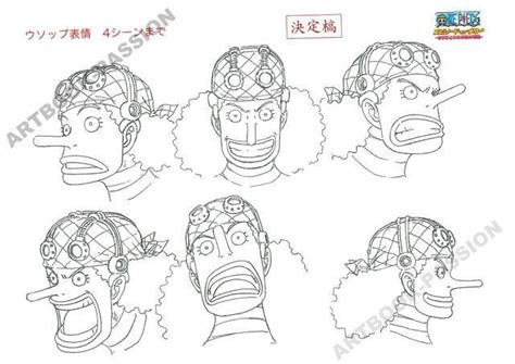 Usopp sheet, Character design, Official reference, Settei | One piece ...