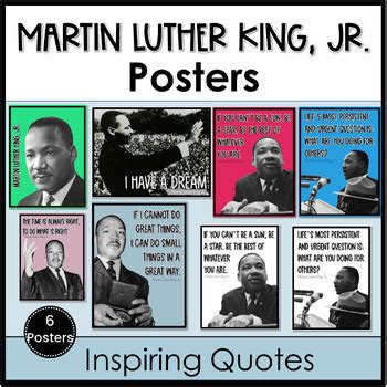 Martin Luther King Jr Posters of Inspiring Quotes MLK Posters | TPT