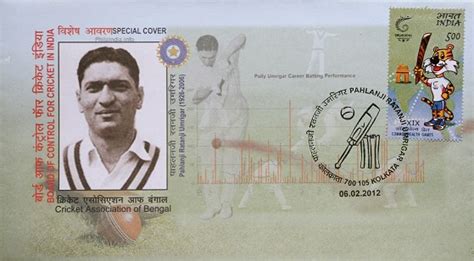 Special Cover On Great Indian Cricketer Polly Umrigar - PhilaIndia.info