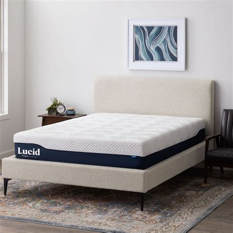 Lucid Comfort Collection Gel And Aloe Vera 10 In Twin Hybrid Memory Foamcoil Blend Mattress In