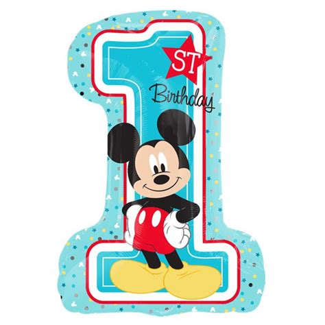 Grand Ballon 1er Anniversaire Mickey Mouse