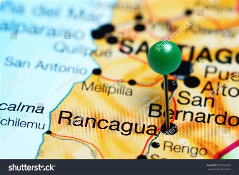 Rancagua Pinned On A Map Of Chile Stock Photo 470756399 : Shutterstock