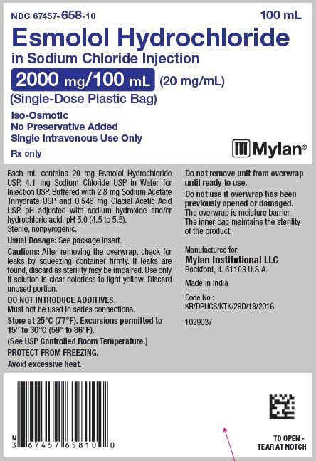 Esmolol Injection - FDA prescribing information, side effects and uses