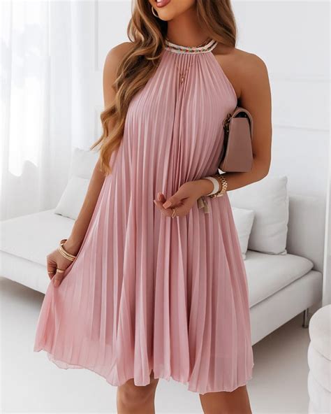 Sleeveless Chiffon Beach Dresses Sexy Mini Dress