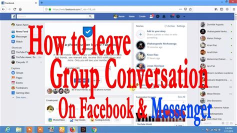 How To Leave Group Conversation On Facebook Messenger Youtube