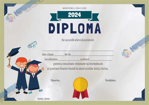 Diplomă Bobocel clasa Pregătitoare Diplome scolare Hiperborea