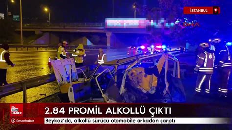 Beykoz da alkollü sürücü otomobile arkadan çarptı Dailymotion Video