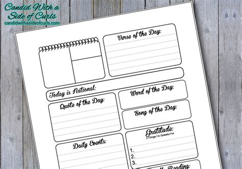 Daily Journal Page for Bullet Journal-printable Pages - Etsy