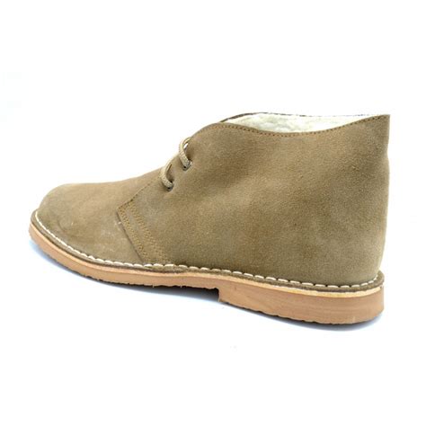 Bota Pisamierdas Unisex Piel Serraje Con Borreguillo Color Arena