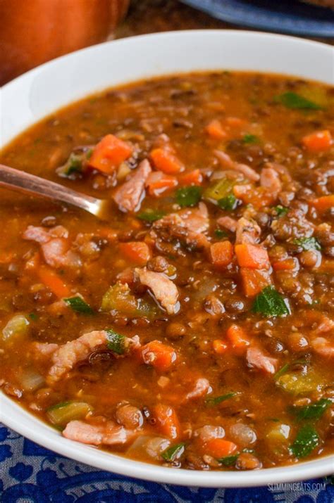 Syn Free Bacon and Lentil Soup | Slimming World Recipes