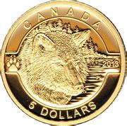 5 Dollars Elizabeth II Wolf Canada Numista