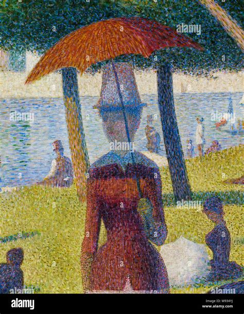 Pointillist painting, Georges Seurat, high resolution detail crop from ...